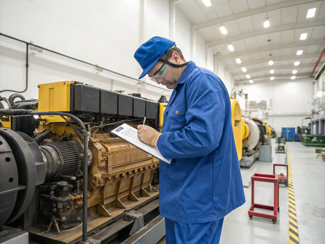A certified technician performing maintenance on a generator, highlighting the importance of regular servicing for optimal performance and longevity.